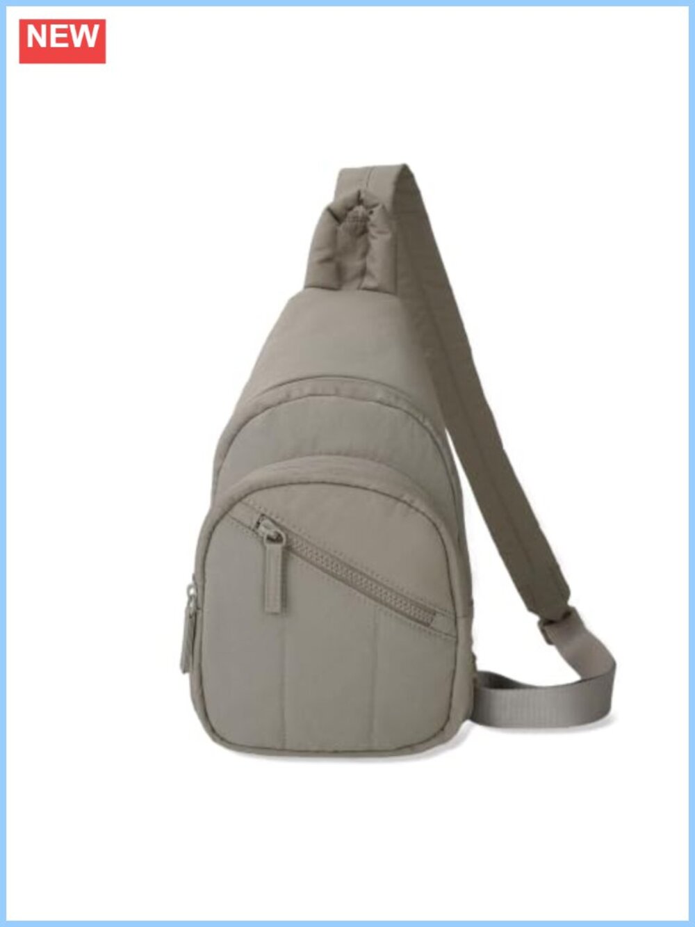Quilted Puffer Sling Bag RFID Crossbody Shoulder Purse Travel